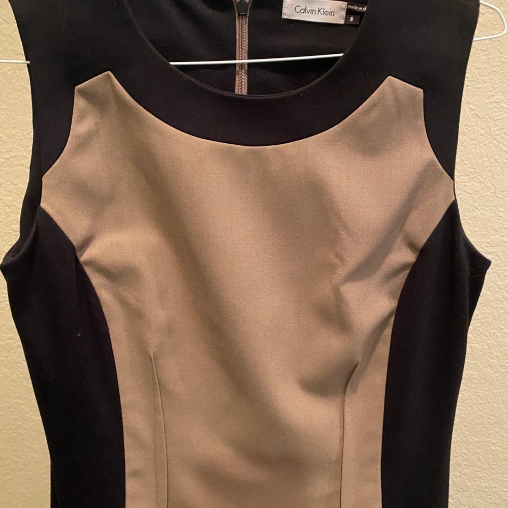 Calvin Kline vintage dress.  Brown and black. Very sliming